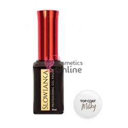 Top coat UV Slowianka alb lăptos, Milky Top Coat 10 ml